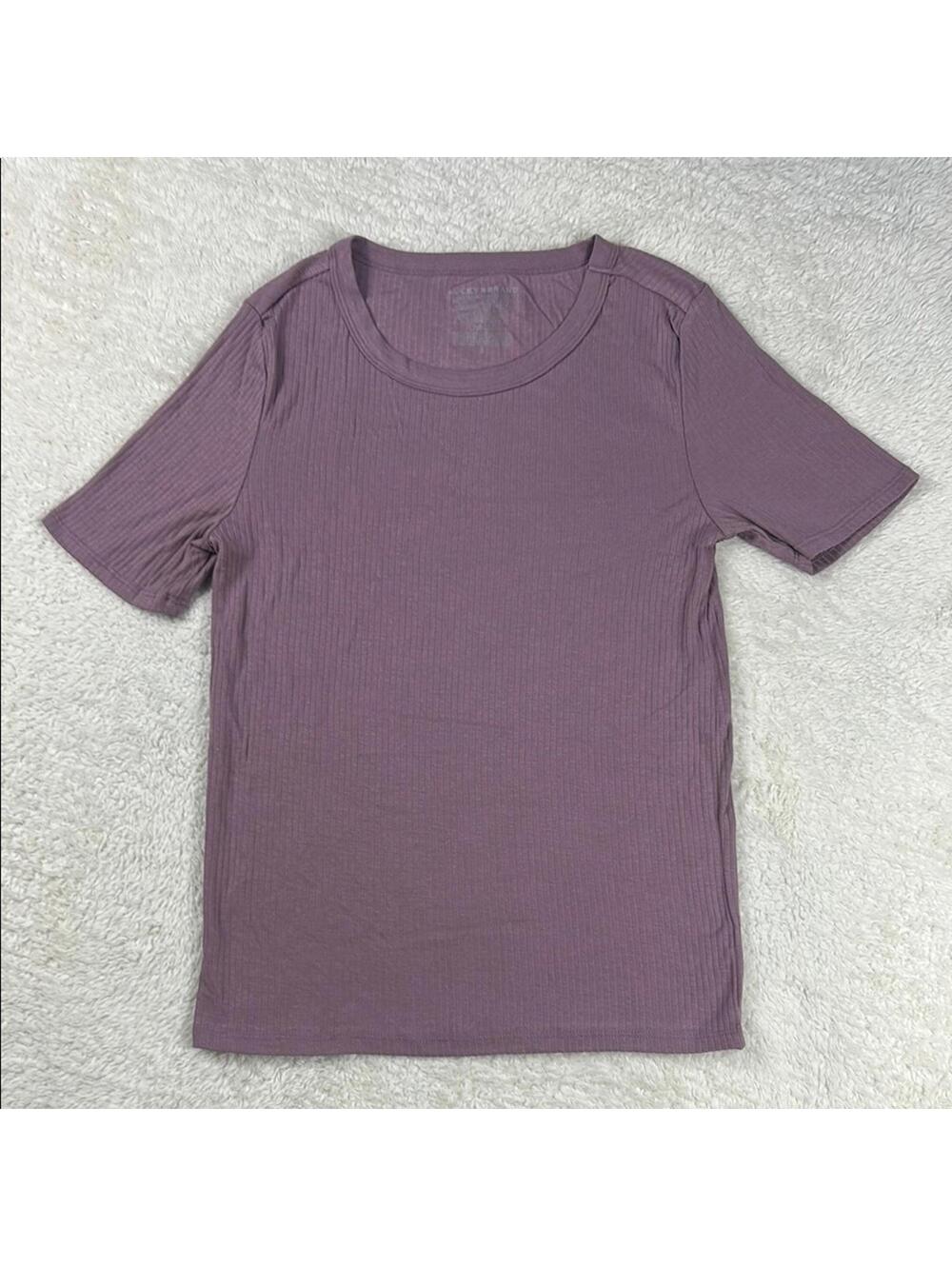 Lucky Brand Dusty Purple Short Sleeve Tee Women's Size Small Casual Basic Top